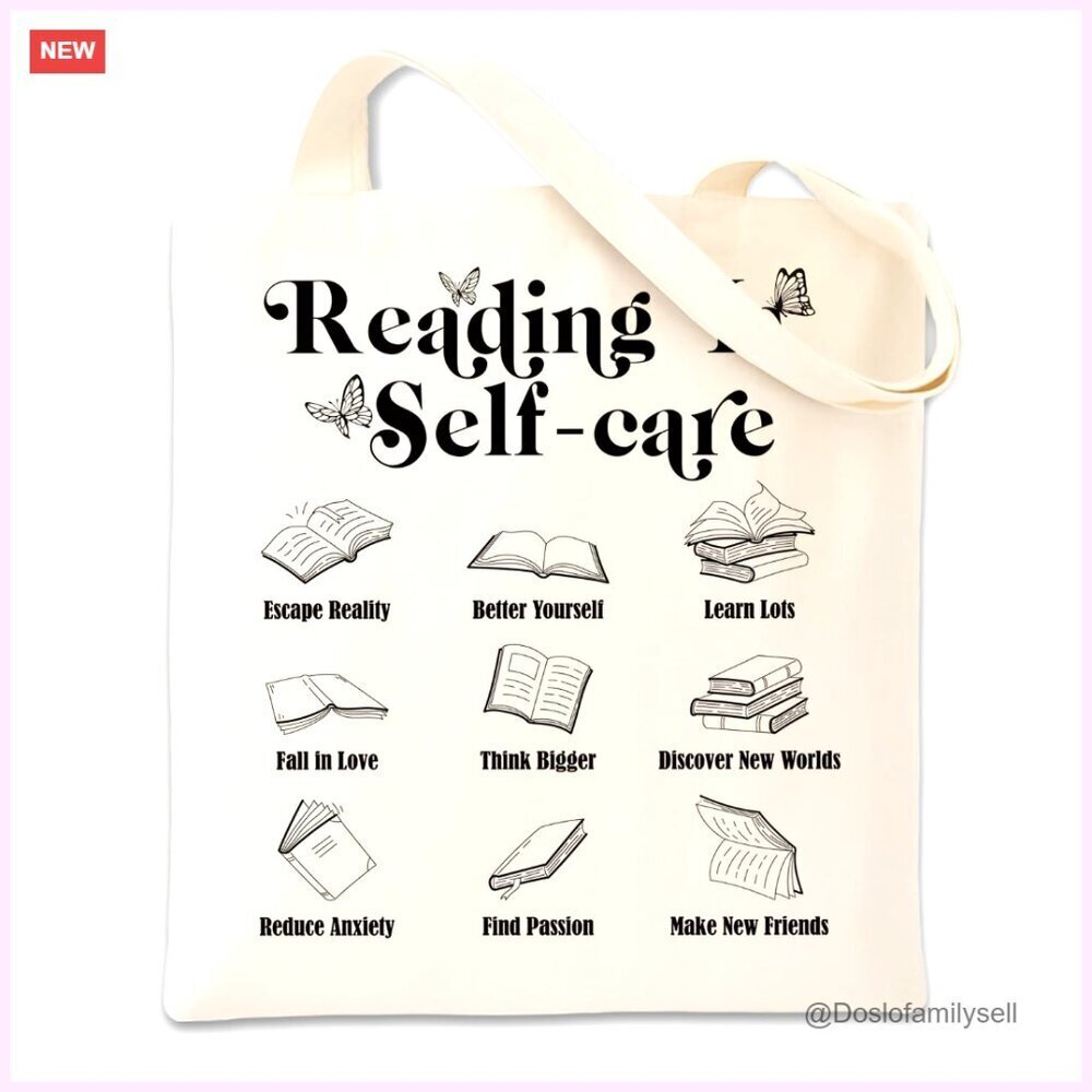 Heavy Duty Cotton Canvas Tote Bag for Shopping Travel Library - Picture 1 of 5